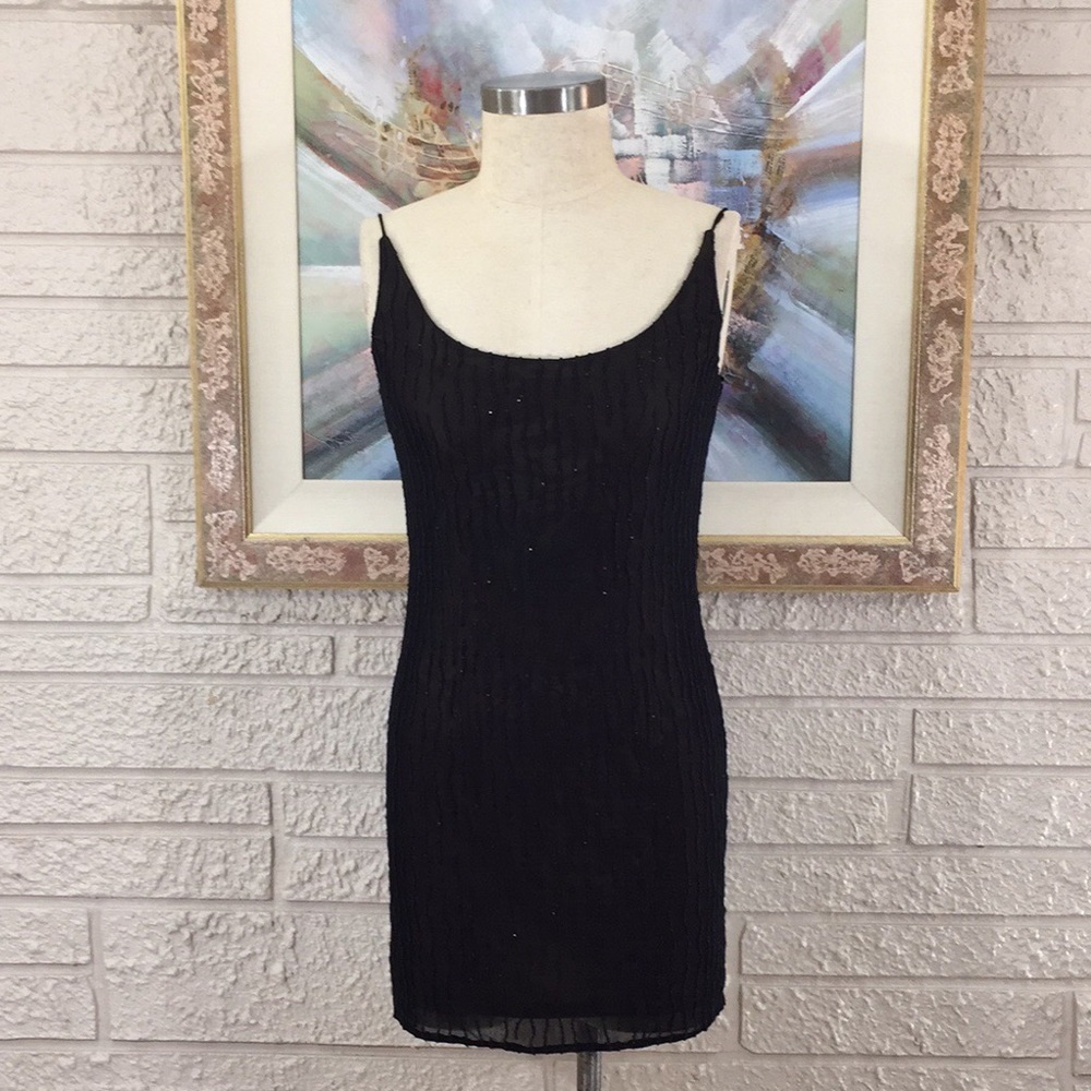 En Francais By Huey Waltzer Beaded Slip Dress